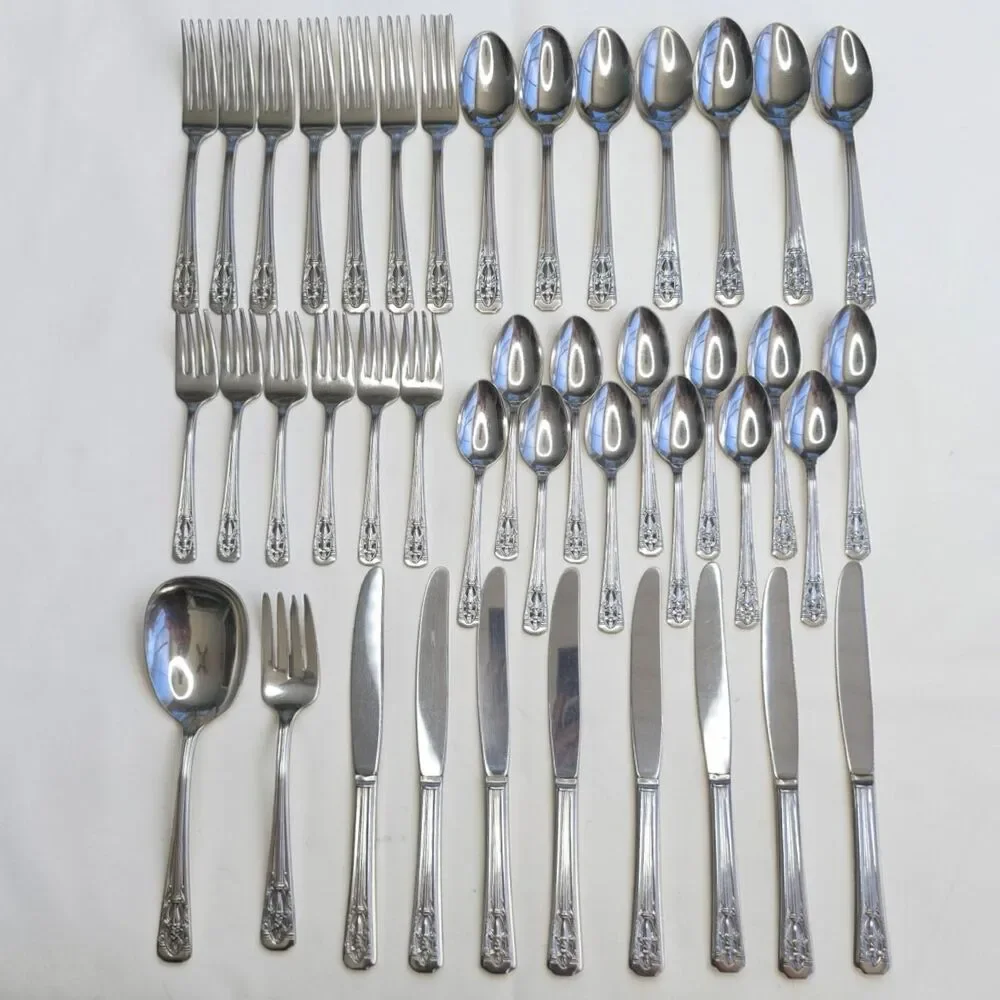 42 Pc Wallace Filigree Harmony House Plate AA+ Flatware Utensils | Service for 6